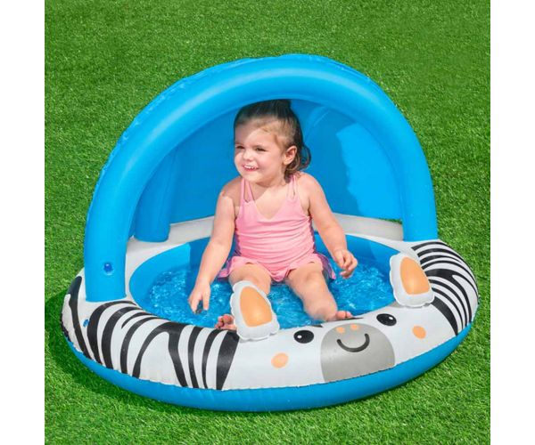 Bestway: Safari Sun™ zebrás pancsoló medence napvédő tetővel Ø 97 x 66 cm