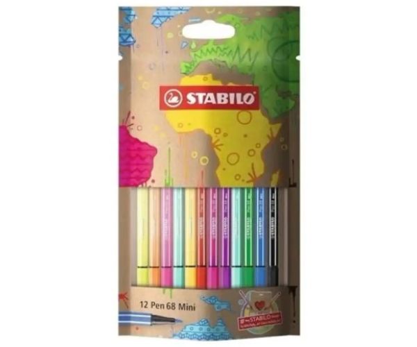 Stabilo: Pen 68 mini 12 dielny set farebných popisovačov