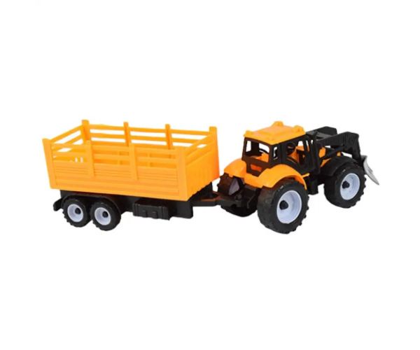 Engineering Truck: Traktor s prívesom a olejovými sudmi 28 cm