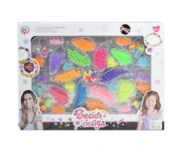 Beads Design: Ékszerkészítő gyöngy szett 500+ színes és csillogó gyöngyökkel