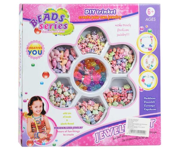 Beads Series: Ékszerkészítő gyöngy szett 100+ gyöngyökkel vegyes színekben