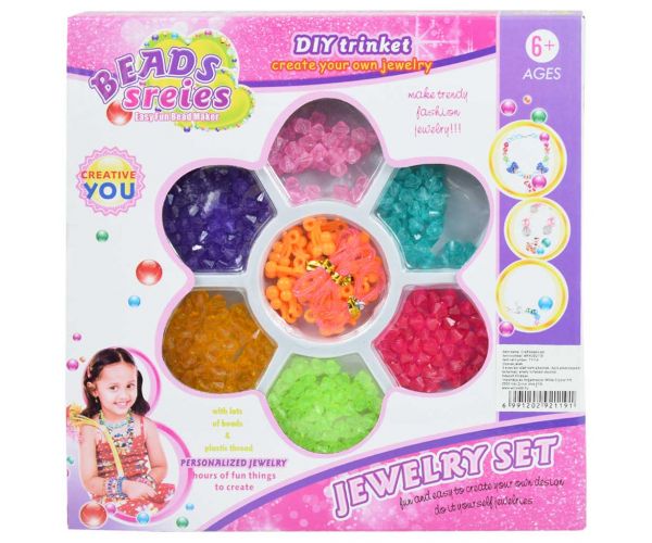 Beads Series: Ékszerkészítő szett 100+ színes és átlátszó gyönggyel
