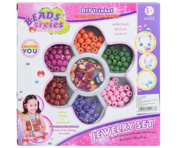 Beads Series: Ékszerkészítő szett 100+ színes pöttyös gyöngyökkel