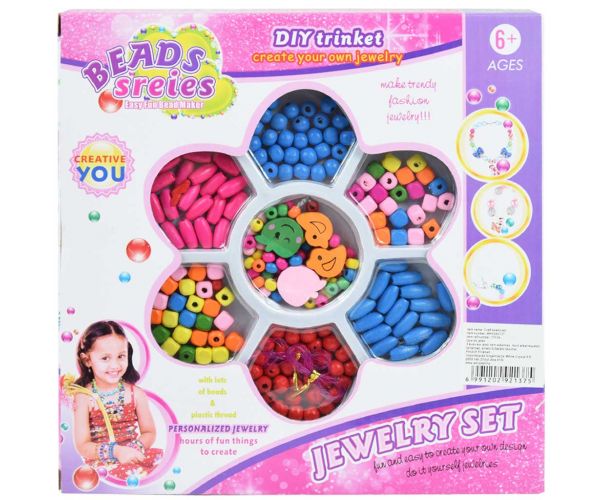 Beads Series: Ékszerkészítő szett 100+ színes gyönggyel különböző formákban