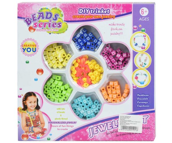 Beads Series: Ékszerkészítő szett 100+ színes betűs gyönggyel