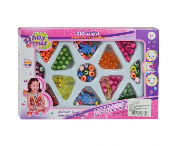 Beads Series: Ékszerkészítő szett 50+ színes gyöngyökkel és medállal