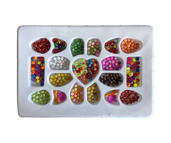 Beads Series: Ékszerkészítő szett gyöngyökkel és kulcsokkal 100+ gyönggyel