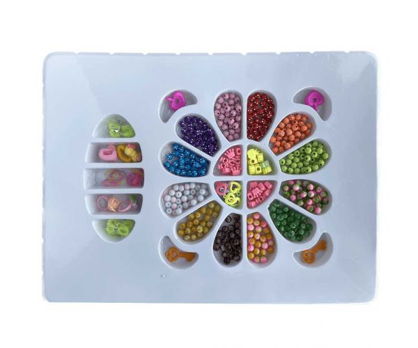 Beads Series: Ékszerkészítő szett gyöngyökkel, hajgumival és medállal 200+ gyönggyel