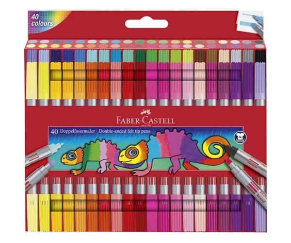 Faber-Castell: 40-dielny set obojstranných fixiek