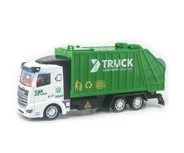 Smetiarske nákladné auto s naťahovacím pohonom, so svetlom a zvukom 1/48
