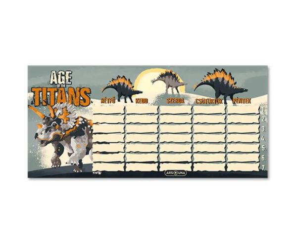 Ars Una: Age of the Titans obojstranný rozvrh hodín