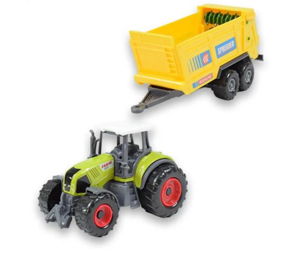 Farmársky set: Poľnohospodársky traktor s prívesom v štyroch variantoch