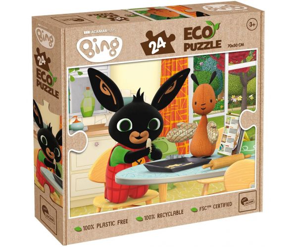 Bing és Flop sütit süt 24db-os Eco puzzle 70x50cm - Lisciani