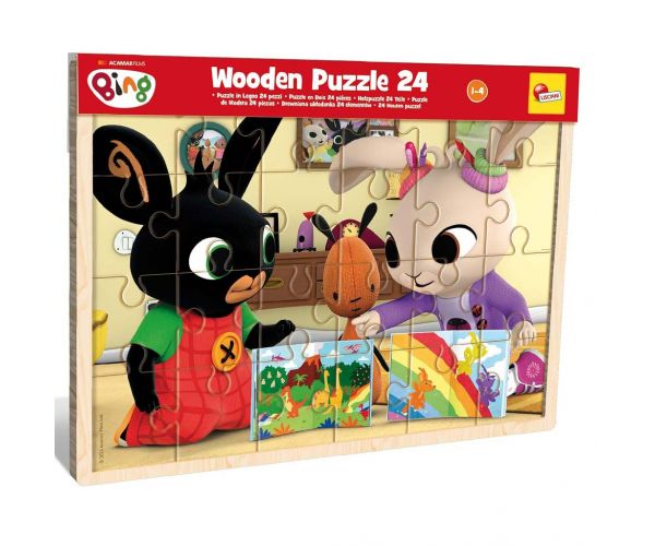 Bing és barátai 24db-os fa keretes puzzle - Lisciani