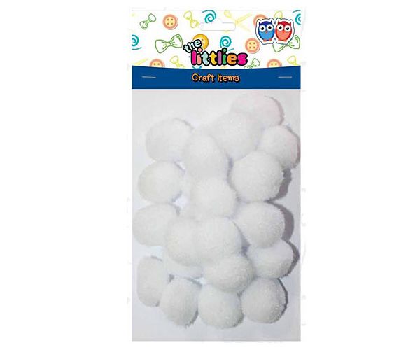 Fehér pompon szett 25mm 25db