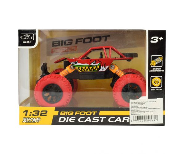 Big Foot Series: Lendkerekes cápás offroad terepjáró autó kétféle változatban 13cm