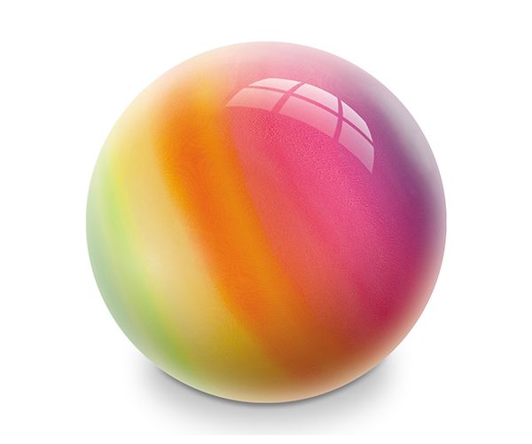 Szivárványmintás BioBall gumilabda 23cm