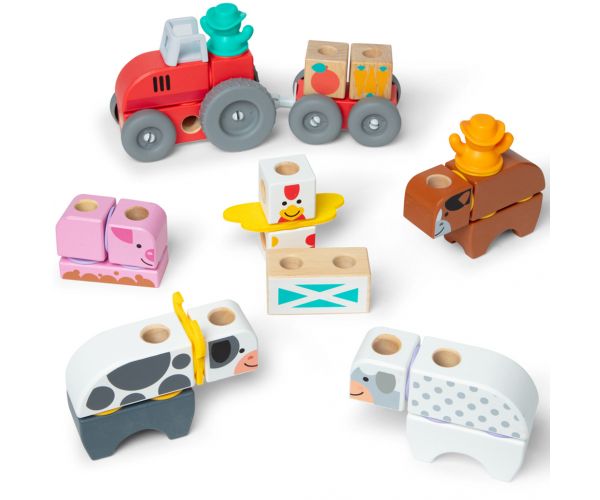 Blockables: Farm fa építőjáték - Melissa & Doug