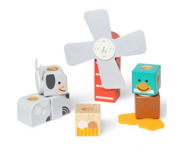 Blockables: Farm barátok fa építőjáték - Melissa & Doug