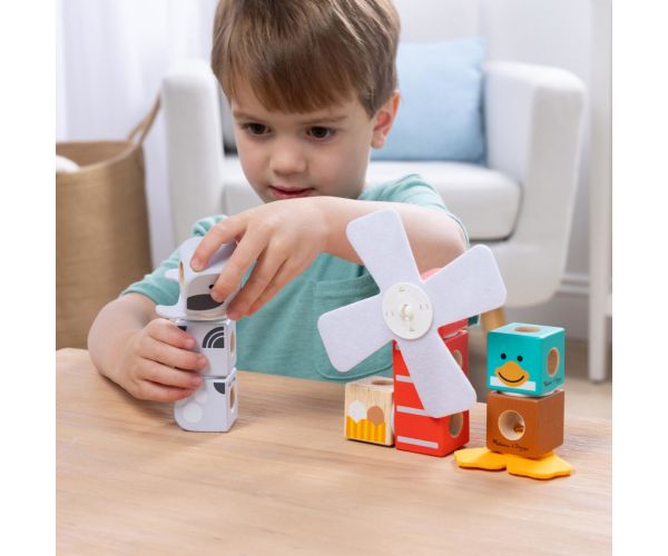Blockables: Farm barátok fa építőjáték - Melissa & Doug