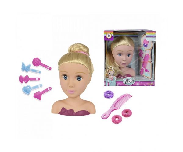 Szőke fodrászolható babafej kiegészítőkkel - Simba Toys