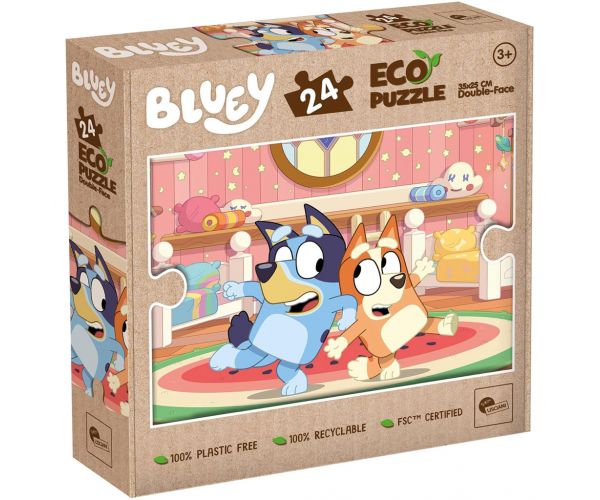 Bluey 2 az 1-ben 24db-os Eco mini puzzle és színező 35x25cm - Lisciani
