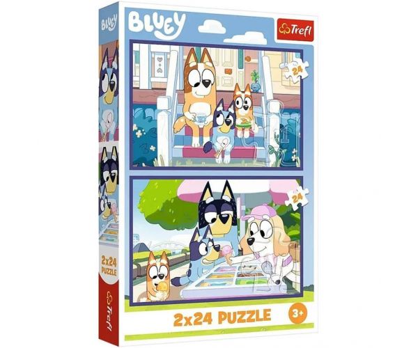 Bluey 2x24db-os puzzle - Trefl