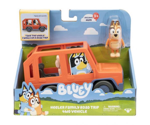 Bluey: 4x4 terepjáró Mama karakter figurával