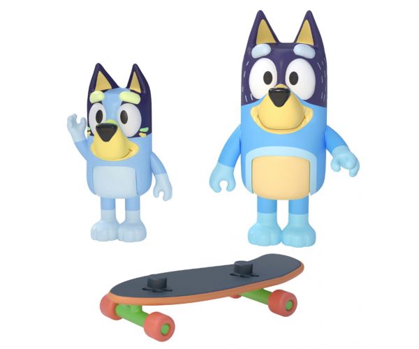 Bluey: Bandit és Bluey gördeszkások játékfigura szett