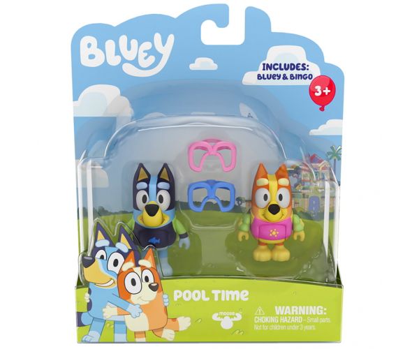 Bluey: Bluey és Chilli medence party játékfigura szett