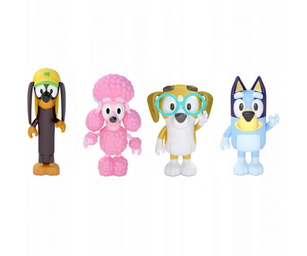 Bluey: Bluey és barátai 4 db-os játékfigura szett