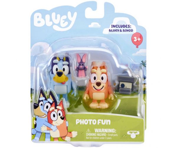 Bluey: Dupla karakter fogura csomag - Bluey és Bingo fényképezkedése