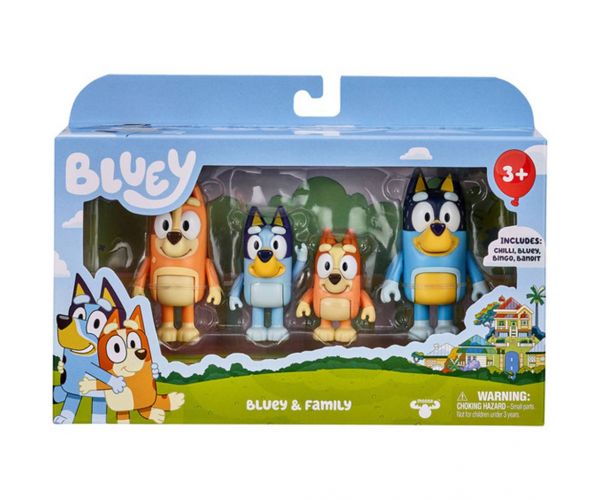 Bluey: Családi figuraszett 4db karakter figurával