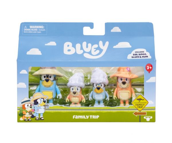 Bluey: Családi utazás 4db-os figura szett