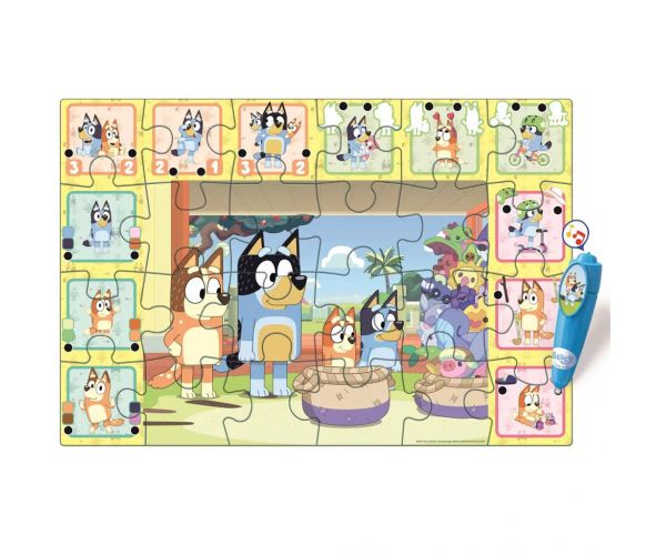 Bluey és barátai interaktív 24db-os padló puzzle - Clementoni