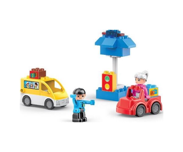 Blocks: Közlekedési rendőr építőjáték 17db-os szett