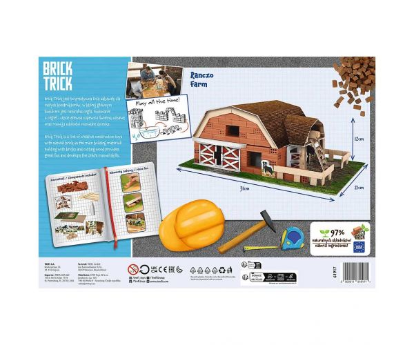 Brick Trick téglából építünk: Farm 130 darabos építőjáték - Trefl