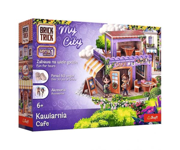 Brick Trick téglából építünk: My City Kávézó 50 darabos építőjáték - Trefl