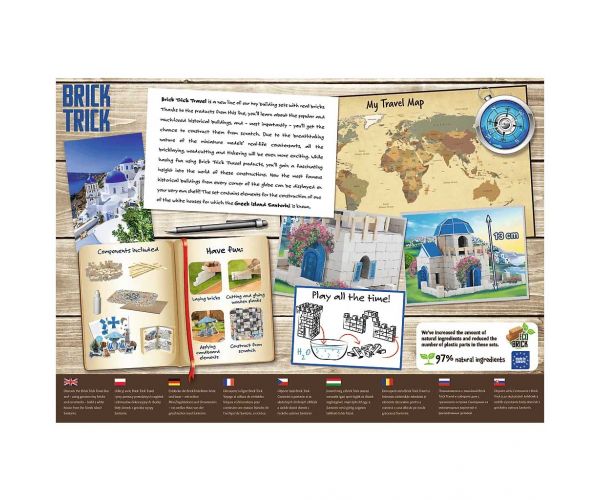 Brick Trick téglából építünk: Santorini 210 darabos építőjáték - Trefl