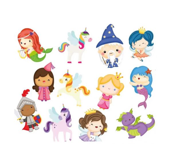 Buddy&Barney: Tapassz a csempére színváltós szett - Mesebeli lények