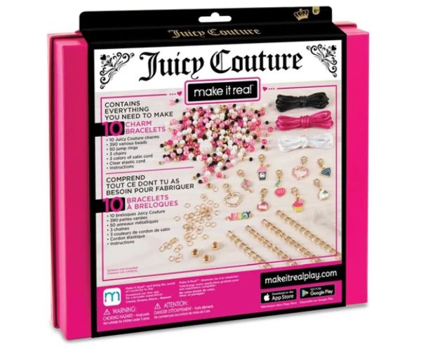 Make It Real: Juicy Couture ružový a trblietavý set na výrobu šperkov