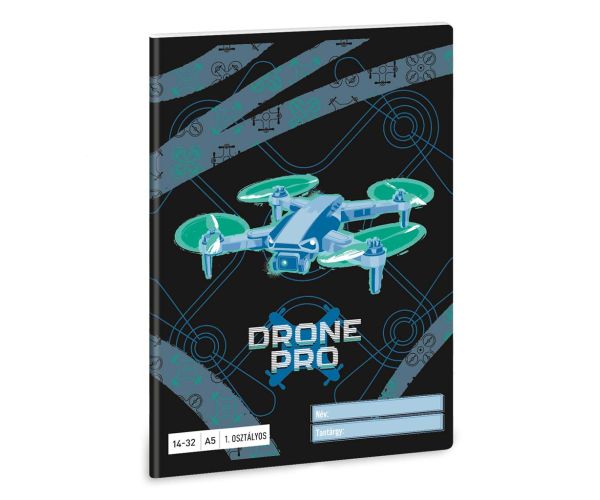 Ars Una: Drone Pro A/5 linajkový zošit pre 1. ročník 14-32