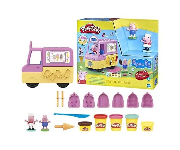 Play-Doh: Peppa Pig set na výrobru zmrzliny s príslušenstvom 227g - Hasbro