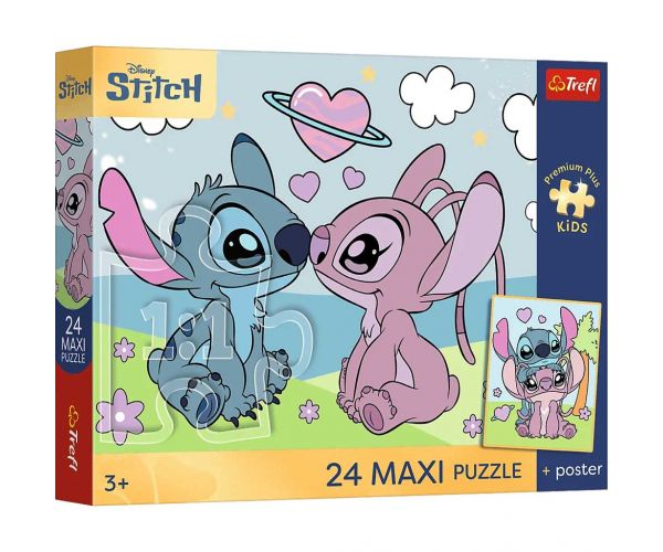 Disney Stitch a Angel 24-dielny Maxi puzzle - Trefl