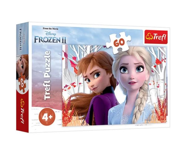 Ľadové kráľovstvo 2: Čarovné dobrodružstvo Anny a Elzy 60 ks puzzle - Trefl