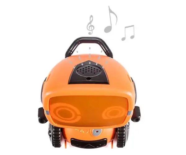 RC interaktív TalkBot robot vysielačka s režimom chôdze v oranžovej farbe 2,4GHz