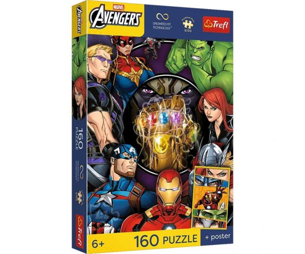 Marvel Avengers 160ks UFT puzzle s plagátom - Trefl