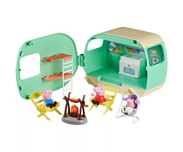 Prasiatko Peppa – Tri malé prasiatka, súprava s karavanom a figúrkami – Hasbro