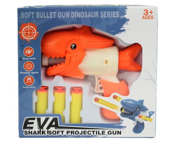 Shark Attack: Zbraň so špongiovými nábojmi 13cm