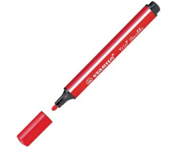 Stabilo: Trio Scribble trojhranná fixka v červenej farbe